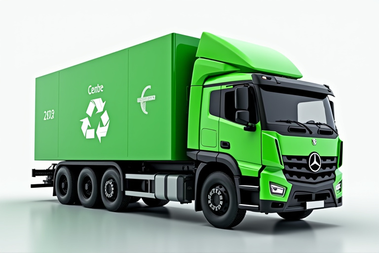 Mobile Recycling Center on Electric Semi-Truck Chassis